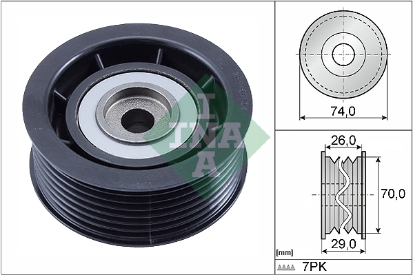 Deflection/Guide Pulley, V-ribbed belt